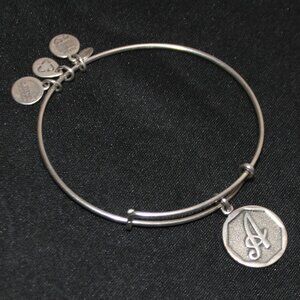 Alex and Ani Initial "A" Charm Rafaelian Bracelet